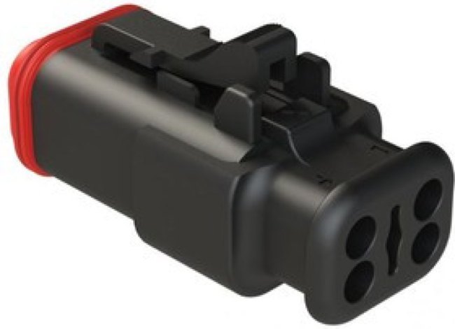 AT06-4S-SR02BLK, Conn Housing PL 4 POS Crimp ST Cable Mount Black AT06-4S-SR02BLK, Conn Housing PL 4 POS Crimp ST Cable Mount Black