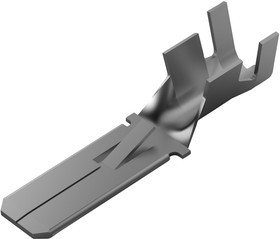 180409-2, Наконечник плоский, 6,3мм, 0,8мм, "папа", 4-6мм2, обжим, на провод