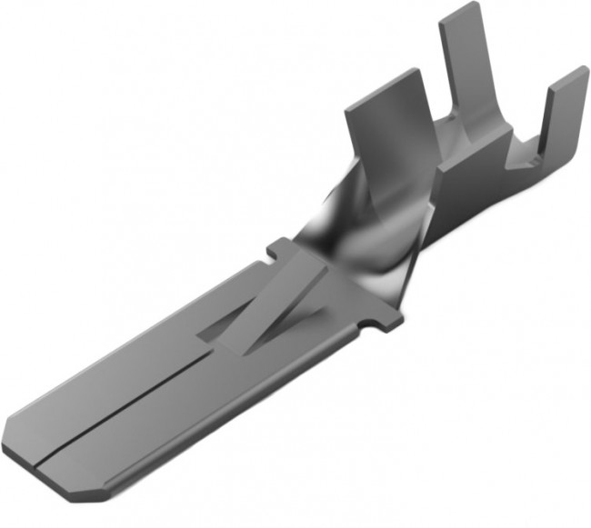 180409-2, Наконечник плоский, 6,3мм, 0,8мм, "папа", 4-6мм2, обжим, на провод