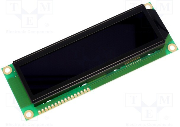 RC1602E-TIW-ESX, Дисплей: LCD, алфавитно-цифровой, FSTN Negative, 16x2, LED, PIN: 16