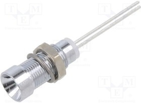 19030001, Индикат.лампа: LED; вогнутый; зеленый; 2,2ВDC; O6мм; 2pin; металл