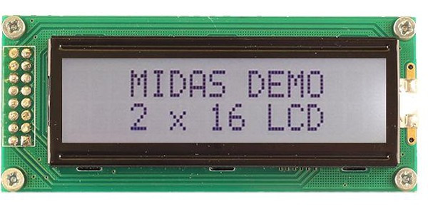 MC21605B6W-FPTLW3.3-V2, MC21605B6W-FPTLW3.3-V2 LCD LCD Display, 2 Rows by 16 Characters MC21605B6W-FPTLW3.3-V2, MC21605B6W-FPTLW3.3-V2 LCD LCD Display, 2 Rows by 16 Characters