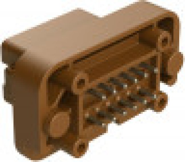 AT15-12PD-BM16, Automotive Connectors Str Flng Mnt PCB Rcp 12POS Brw Tin Cont D