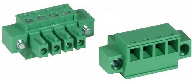 15EDGKM-3.81- 04P-14-00A(H), Разъемный клеммный блок, 4 контакта. Серия 15EDGKM-3.81