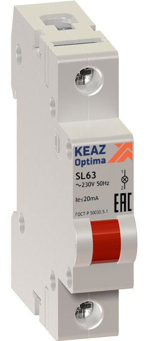 138610, Лампа сигнальная OptiDin SL63-Y-230AC-УХЛ3