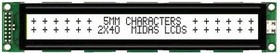 MC24005A6W-FPTLW-V2, DISPLAY, ALPHANUMERIC, 40X2, WHITE
