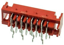 338070-8, Micro-Match-8 розетка на плату 1,27мм (аналог 91577-1308 )