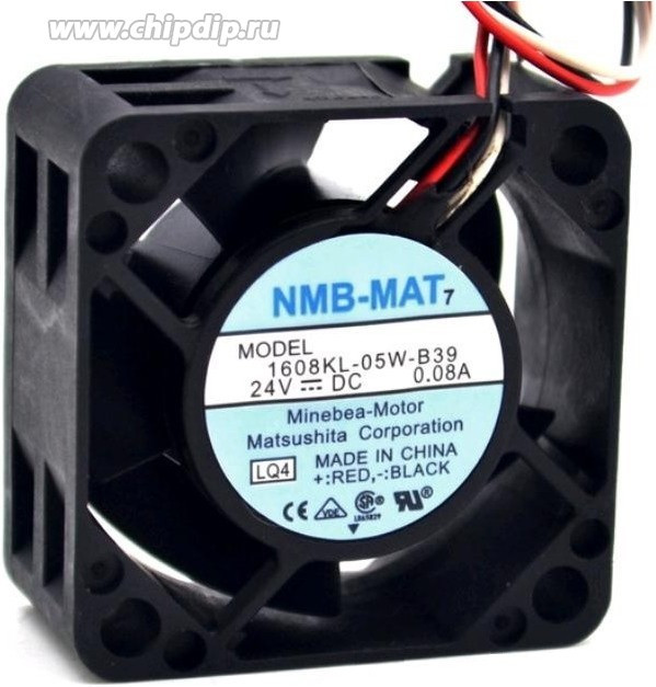Вентилятор NMB-MAT 1608KL-05W-B39 40x20мм 24В 0.08А
