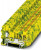 3209517, PTU 2.5-TWIN-PE Series Green/Yellow Earth Terminal Block, 2.5mm², Single-Level, Push In Termination