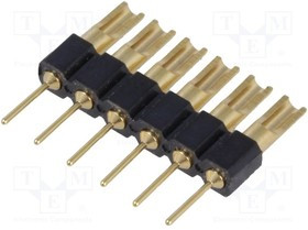 DS1004-02-1*6-3B, Вилка, IDC, PIN 6, прямой, 2,54мм, THT,пайка, 1x6, позолота DS1004-02-1*6-3B, Вилка, IDC, PIN 6, прямой, 2,54мм, THT,пайка, 1x6, позолота