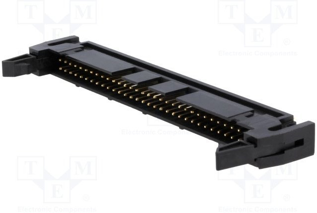 T816-1-64-S1, Гнездо, IDC, "папа", PIN: 64, прямой, с экстрактором, THT, 2,54мм