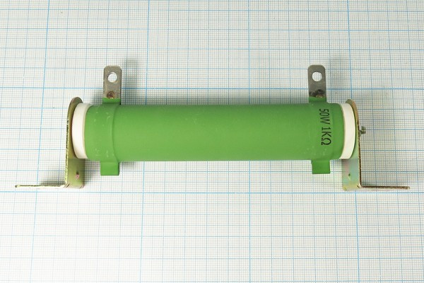 Резистор постоянный 1.0 Ком, 50Вт, размер 25.0x120.0мм, 5%, WW, DDR-50W; Р 1,0К\ 50\ 25,0x120,0\ 5\WW\2C\DDR-50W\