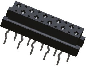 1-2178710-0, Conn Socket Strip SKT 10 POS 1.27mm Solder ST Thru-Hole T/R