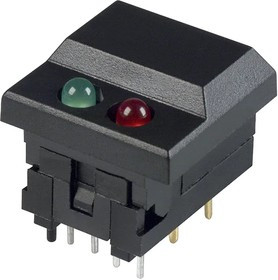 5511MBLKREDGRN, Pushbutton Switches Illuminated Pushbutton Switches