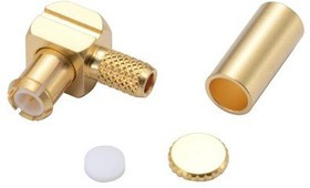 MP006818, Разъем РЧ / Коаксиальный, MCX Коаксиальный, Прямоугольный Штекер, Обжимной, 50 Ом, RG316, Латунь