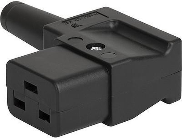 Appliance inlet C19, 3 pole, cable assembly, screw connection, 1.5 mm², black, 4790.1200 Appliance inlet C19, 3 pole, cable assembly, screw connection, 1.5 mm², black, 4790.1200