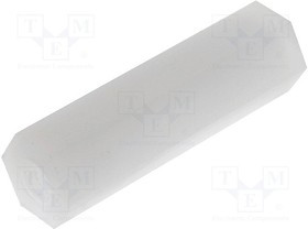 FIX-HP4-20, Дистанцирующая стойка с резьбой, шестигранная, полиамид, M4