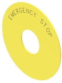 45-50J.140S, Switch Hardware Estop label P YE BK EMERGENCY STOP