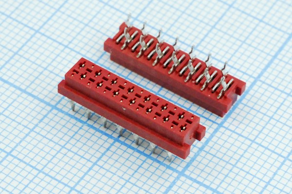 Разъем (Micro Match) MM-14FS розетка, шаг P1.27, контакты 14P, на плату, MM-14FS