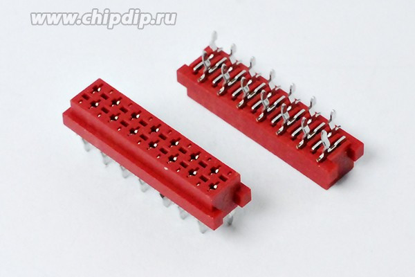 Разъем (Micro Match) MM-14FS розетка, шаг P1.27, контакты 14P, на плату, MM-14FS