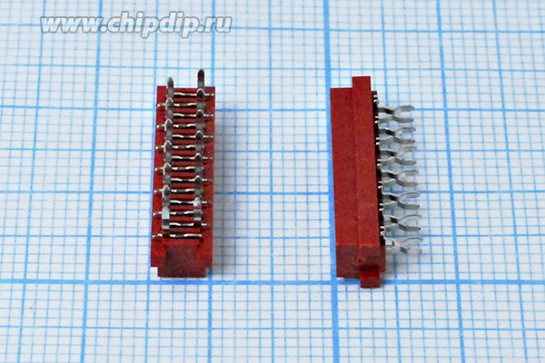 Разъем (Micro Match) MM-14FS розетка, шаг P1.27, контакты 14P, на плату, MM-14FS