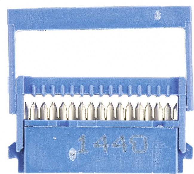 1-1658526-1, AMP-LATCH 609 Series 2.54mm Pitch Right Angle Cable Mount IDC Connector, Socket, 16 Way, 2 Row