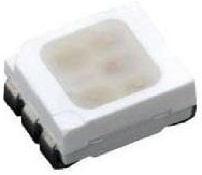 VLMRGB6112-00-GS08, Standard LEDs - SMD RGB 624/526/469nm 730/1030/230mcd 30mA