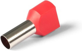 НШВИ(2) 10-14, Наконечник штыревой втулочный изолированный красный 2х10мм²