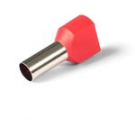 НШВИ(2) 10-14, Наконечник штыревой втулочный изолированный красный 2х10мм²