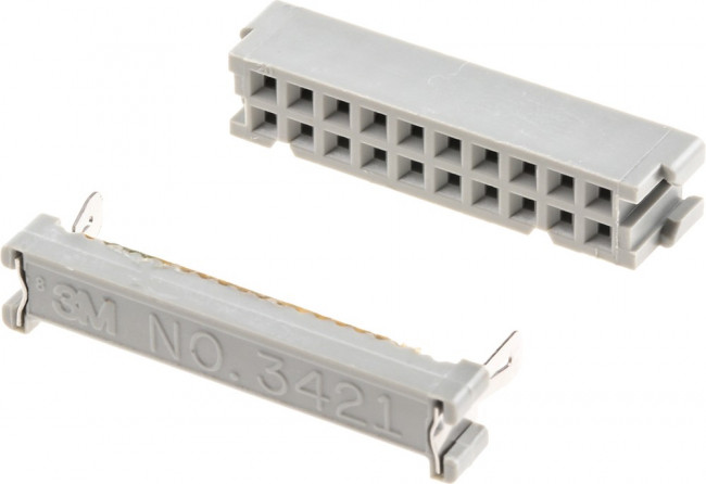 3421-6000, 20-Way IDC Connector Socket for Cable Mount, 2-Row