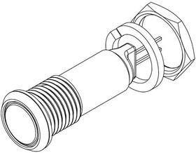 PM5-PRRD, LED Panel Mount Indicators Red 9.1mm Metal Panel Mnt Ind