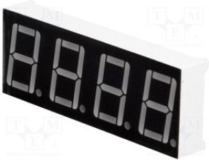KW4-563AGA, Дисплей: LED, 7-сегментный, 14,2мм, 0,56", II.зн: 4, зеленый, 3-6мкд KW4-563AGA, Дисплей: LED, 7-сегментный, 14,2мм, 0,56", II.зн: 4, зеленый, 3-6мкд