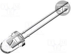 OS5RAE5B91A, LED; 5mm; red; 12000?14400mcd; 85°; Front: convex; 2.3?2.6V; 12?15lm