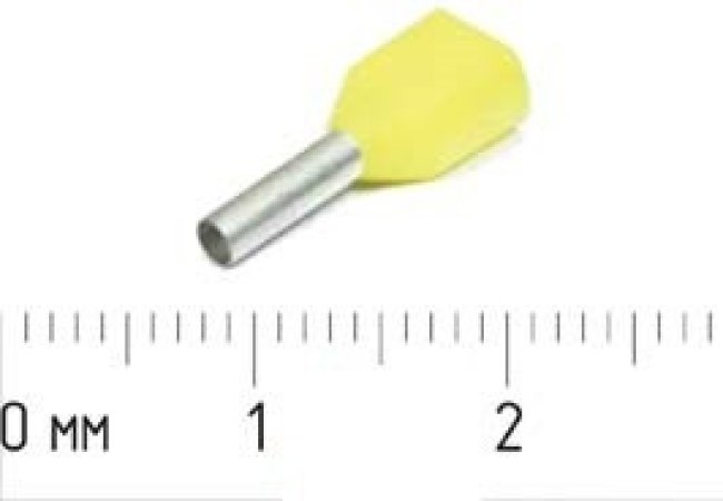 Наконечник кабельный 1,9x10, 2, Sx2-1,0, обжимной, желтый, LT010010*2 Наконечник кабельный 1,9x10, 2, Sx2-1,0, обжимной, желтый, LT010010*2