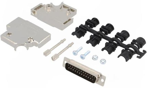 D45PK-M-25-DBP-K, Разъем D-Sub; PIN: 25; вилка; "папа"; пайка; на пр