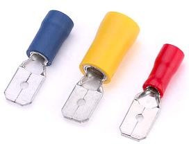 РПИ-П 1,5-(6,3) (РПИ-П 1.5-7-0.8), Разъем плоский изолированный (папа) красный 0.5-1.5 мм²