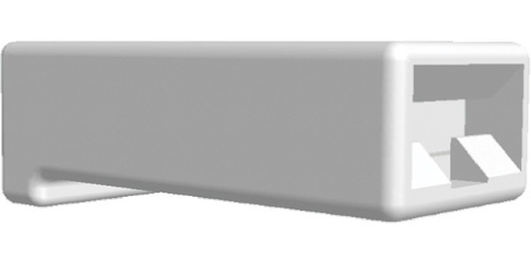 180905, Conn Housing RCP 1 POS Crimp ST Cable Mount Natural Carton 180905, Conn Housing RCP 1 POS Crimp ST Cable Mount Natural Carton