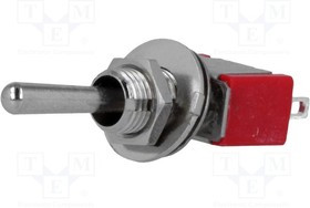 1MS1T1B1M1QE, Переключатель: тумблер, Пол: 2, SPDT, ON-ON, 2A/250ВAC, 5A/28ВDC