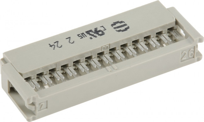 09185266813, 26-Way IDC Connector Socket for Cable Mount, 2-Row