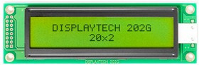 202G BC BW 202G Alphanumeric LCD Display, Yellow-Green on, 2 Rows by 16 Characters, Transflective 202G BC BW 202G Alphanumeric LCD Display, Yellow-Green on, 2 Rows by 16 Characters, Transflective