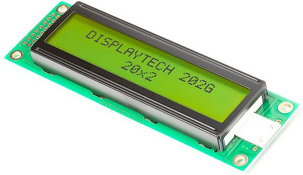 202G BC BW 202G Alphanumeric LCD Display, Yellow-Green on, 2 Rows by 16 Characters, Transflective 202G BC BW 202G Alphanumeric LCD Display, Yellow-Green on, 2 Rows by 16 Characters, Transflective