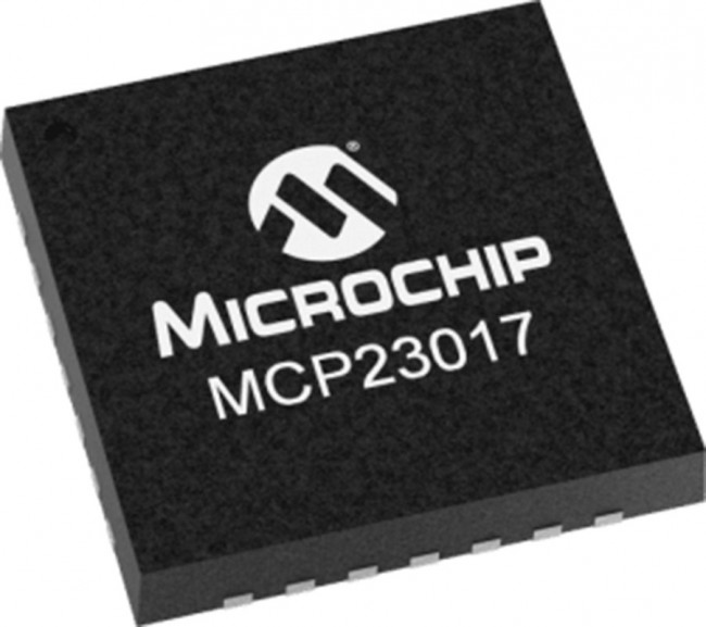 MCP23017-E/ML, 16-Channel I/O Expander I2C 28-Pin QFN, MCP23017-E/ML