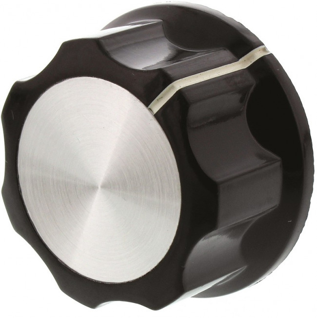 PKES120B1/4, FLUTED KNOB WITH LINE INDICATOR, 6.35MM