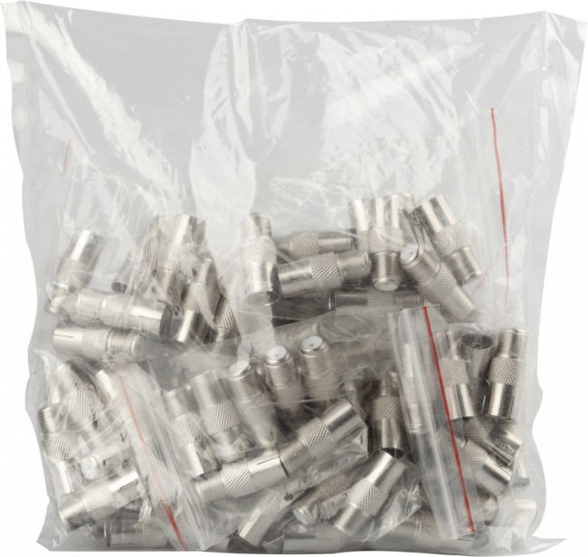 Переходник ЭРА SIMPLE гнездо F-гнездо TV упаковка 100 шт. Б0048291