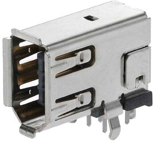 53460-0639, IEEE 1394 Connectors 2mm Shld RA PCB Sckt UpRt w/Knk Sldr 6Ckt