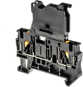3211907, PT 4-HESILA 250 (5X20) Series Black Fused DIN Rail Terminal, 0.2 6mm², Single-Level, Push In