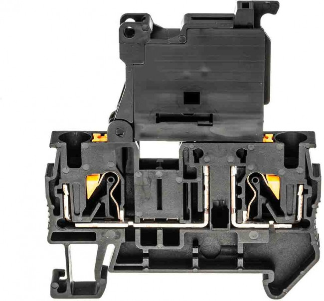 3211907, PT 4-HESILA 250 (5X20) Series Black Fused DIN Rail Terminal, 0.2 6mm², Single-Level, Push In