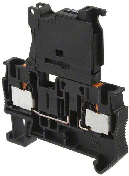 3211907, PT 4-HESILA 250 (5X20) Series Black Fused DIN Rail Terminal, 0.2 6mm², Single-Level, Push In