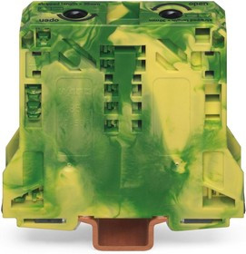 285-157, Conn Ground Terminal Block 2 POS Spring Clamp T DIN Rail CAGE CLAMP® Box