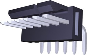 171857-3006, KK 254 Series Right Angle Through Hole Pin Header, 6 Contact(s), 2.54mm Pitch, 1 Row(s), Unshrouded 171857-3006, KK 254 Series Right Angle Through Hole Pin Header, 6 Contact(s), 2.54mm Pitch, 1 Row(s), Unshrouded